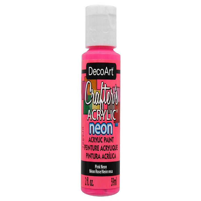 DecoArt Crafter's Acrylic Paint, 2 oz., Neon Pink Image