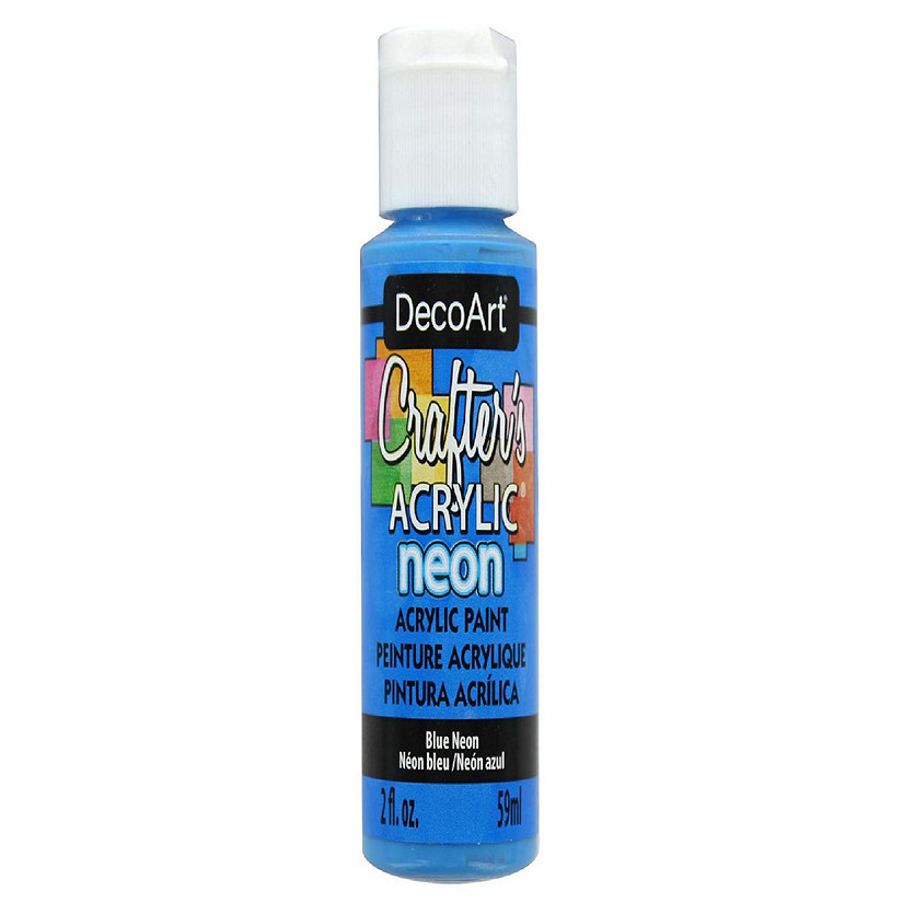 Decoart Crafter's Acrylic Paint 2oz Neon Blue Image