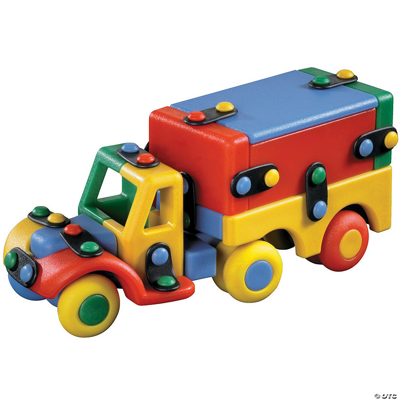 Delivery Truck Multicolor Construction Kit Image