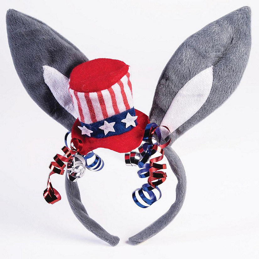 Democratic Donkey Ears Patriotic Costume Headband Image