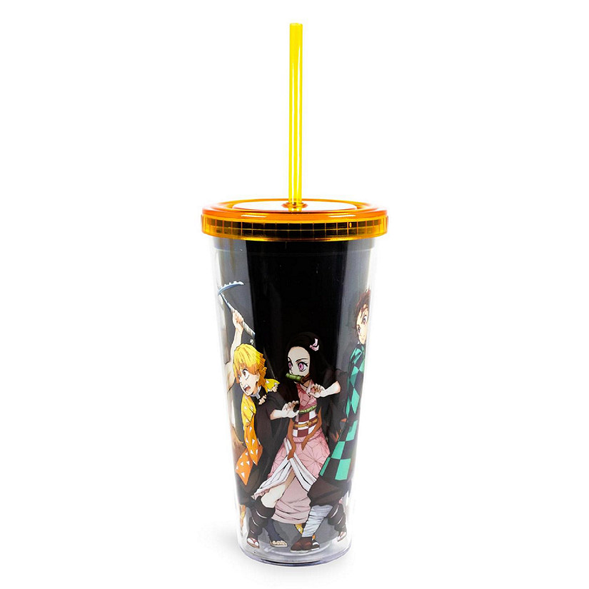 Demon Slayer Acrylic Carnival Cup with Lid and Straw  Holds 16 Ounces Image