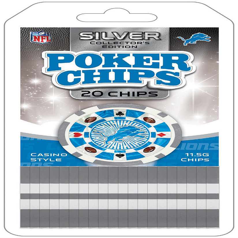 Detroit Lions 20 Piece Poker Chips Image