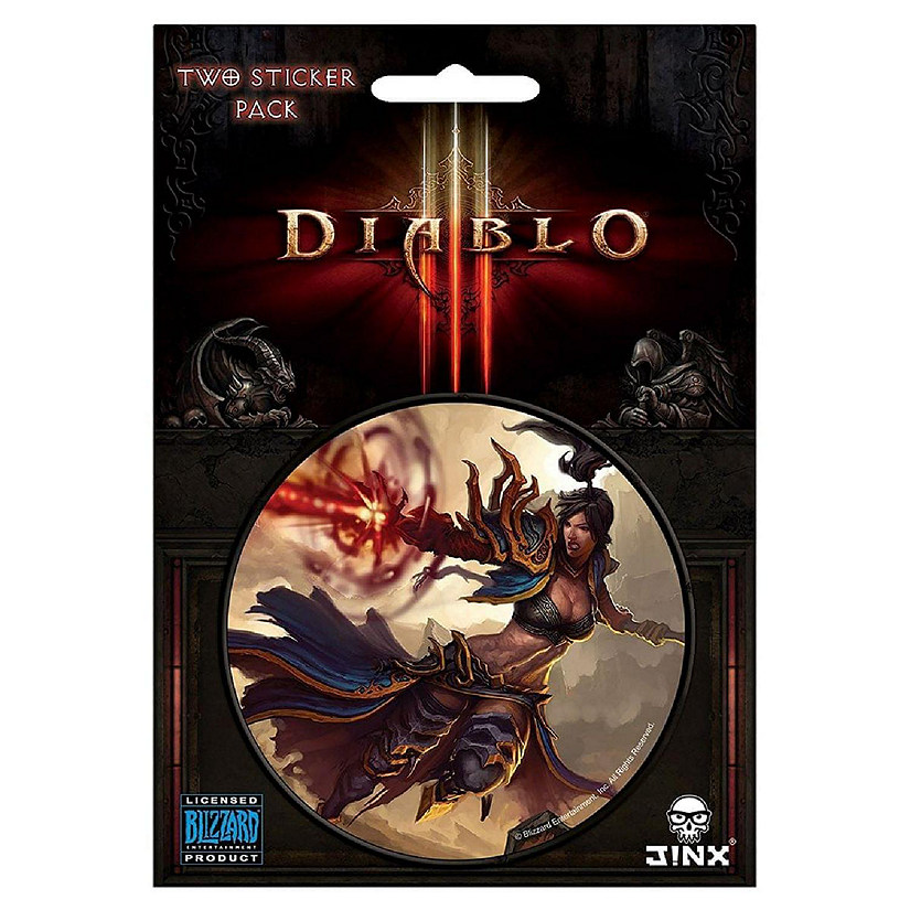 Diablo III 3" Round Sticker 2-Pack: Wizard Class Image