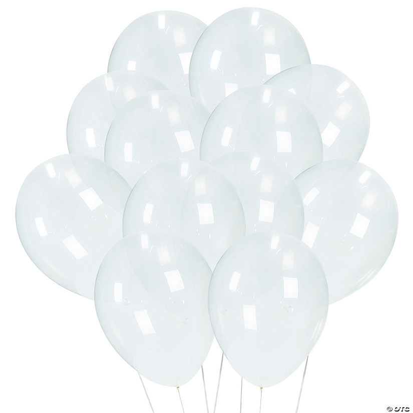 Diamond Clear 11" Latex Balloons - 24 Pc. Image