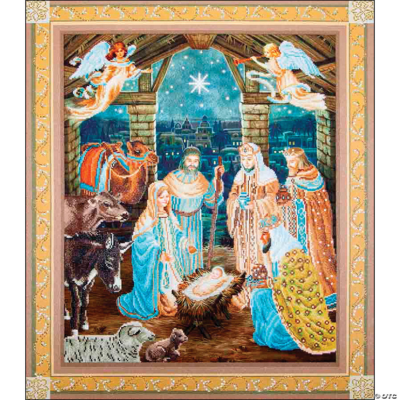 Diamond Dotz Diamond Embroidery Facet Art Kit 37.25"X43.25"-Nativity Scene Image