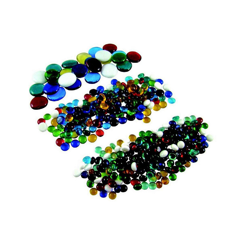 Diamond Tech International 444065 Glass Globs Set  44; Assorted Size  44; 3 lbs  44; Assorted Color Image