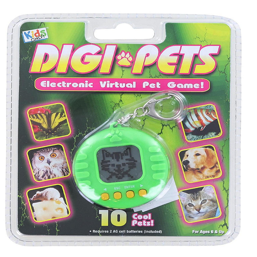 Digi Pets Electronic Virtual Pet Game  Green Image