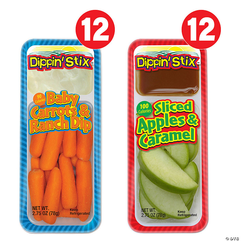 Dippin' StiProper Baby Carrots and Ranch Dip & Caramel Apples , 2.75 oz., 24 ct. Image