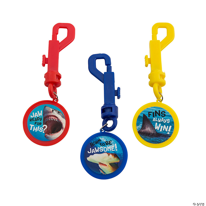 Discovery Shark Week&#8482; Backpack Clip Keychains - 12 Pc. Image