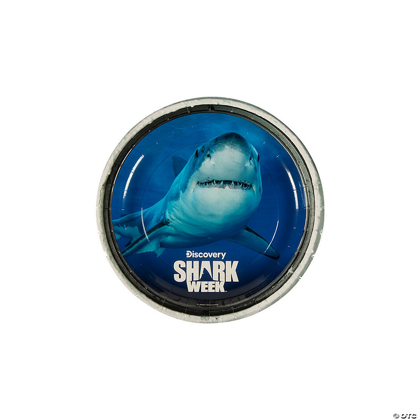 Discovery Shark Week&#8482; Great White Party Paper Dessert Plates - 8 Ct. Image