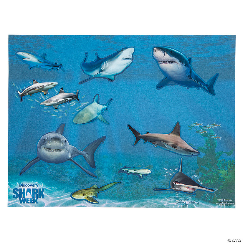 Discovery Shark Week&#8482; Make-a-Shark Sticker Scenes &#8211; 12 Pc. Image