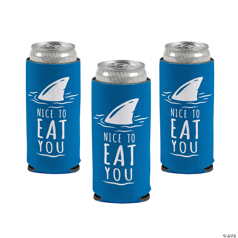 Discovery Shark Week&#8482; Premium Slim Can Coolers - 12 Pc. Image