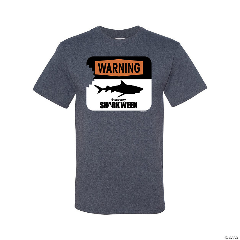 Discovery Shark Week&#8482; Warning Sign Adult&#8217;s T-Shirt Image