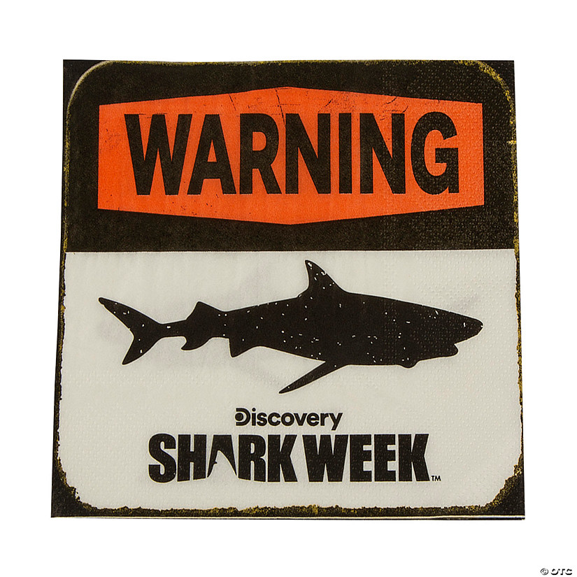 Discovery Shark Week&#8482; Warning Sign Luncheon Napkins - 16 Pc. Image