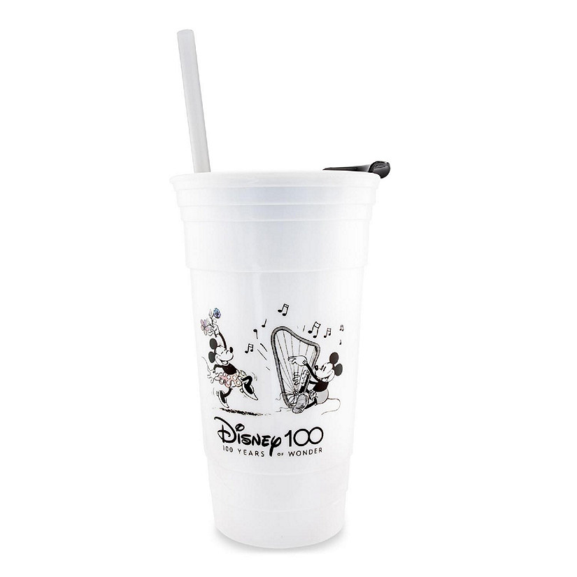 Disney 100 Mickey and Minnie Mouse Dance Tumbler With Lid and Straw  32 Ounces Image