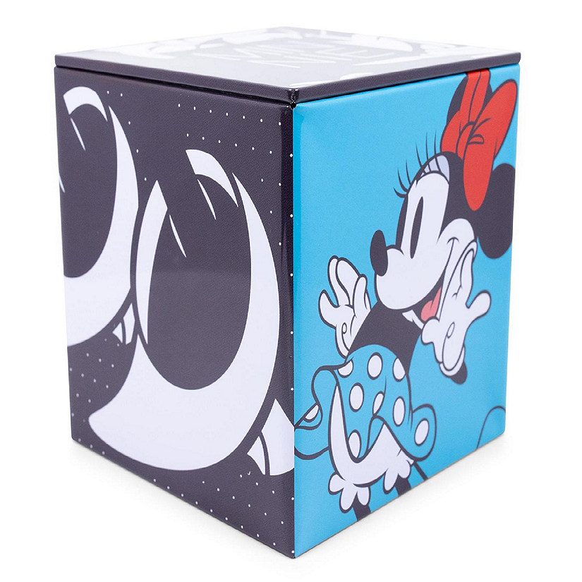 Disney All Eyes on Minnie Mouse Tin Storage Box Cube Organizer w/ Lid  4 Inches Image