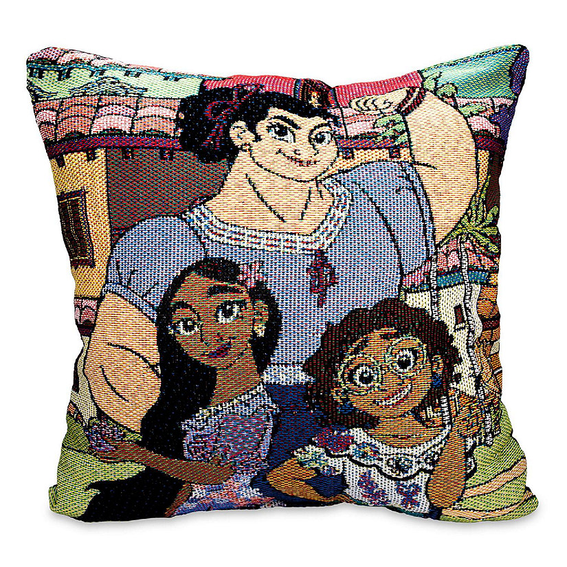 Disney Encanto Family Portrait Woven Tapestry Throw Pillow Cushion  18 Inches Image