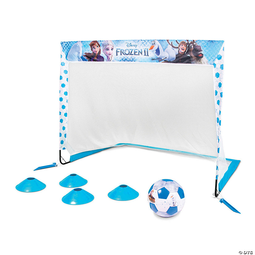 Disney Frozen 2 Soccer Goal Set for Kids by GoSports - Includes 4&#8217;x3&#8217; Soccer Goal, Size 3 Soccer Ball and Cones Image
