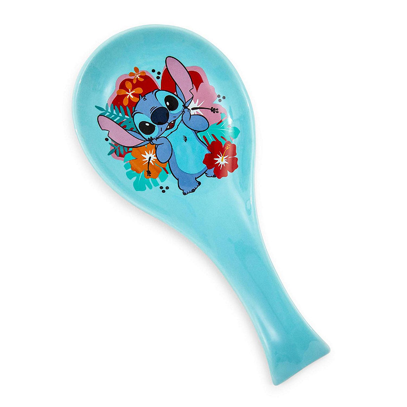Disney Lilo & Stitch Hibiscus Flowers Ceramic Spoon Rest Holder Image