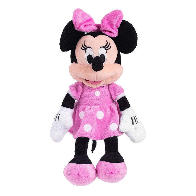 Disney Minnie Mouse 11 inch Child Plush Toy Stuffed Character Doll in Pink Dress Image