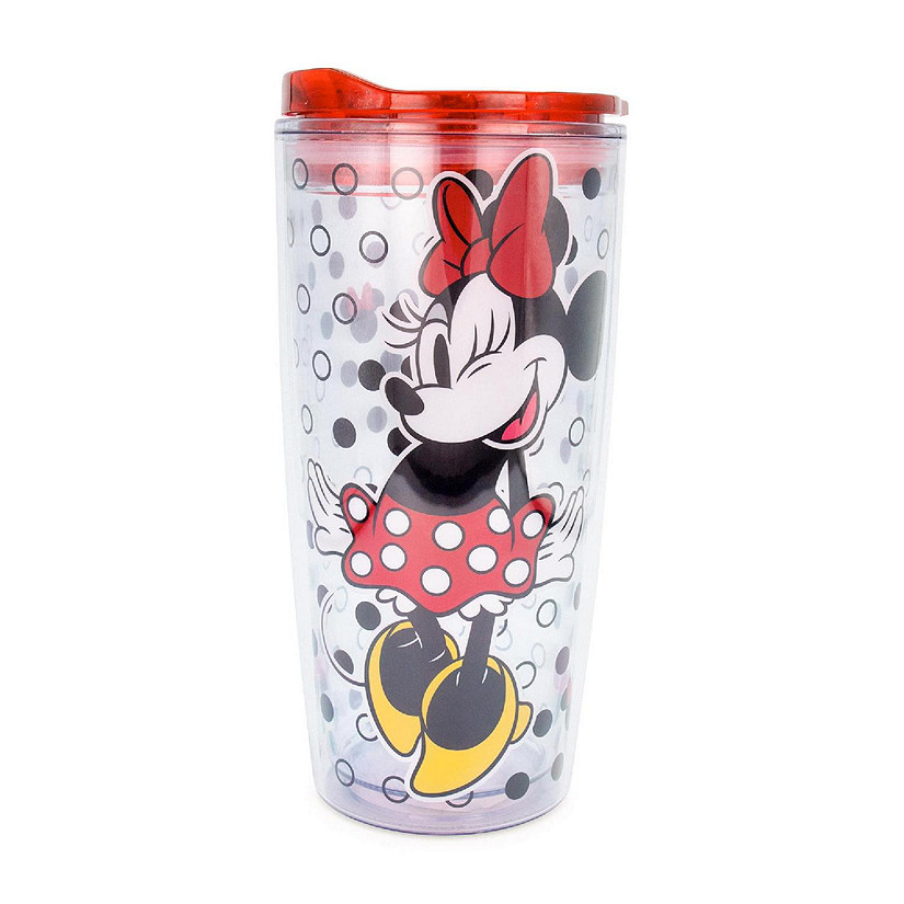 Disney Minnie Mouse Travel Tumbler with Slide Close Lid  Holds 20 Ounces Image