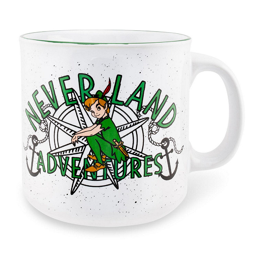 Disney Peter Pan "Neverland Adventures" Ceramic Camper Mug  Holds 20 Ounces Image