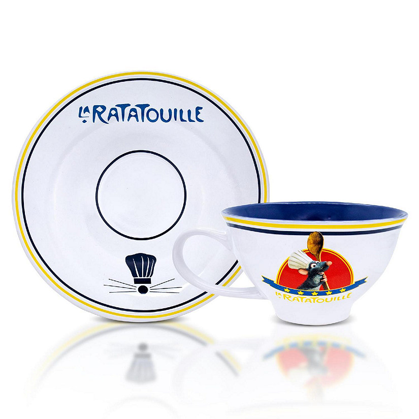 Disney Pixar Ratatouille Chez Remy Ceramic Teacup and Saucer Set Image