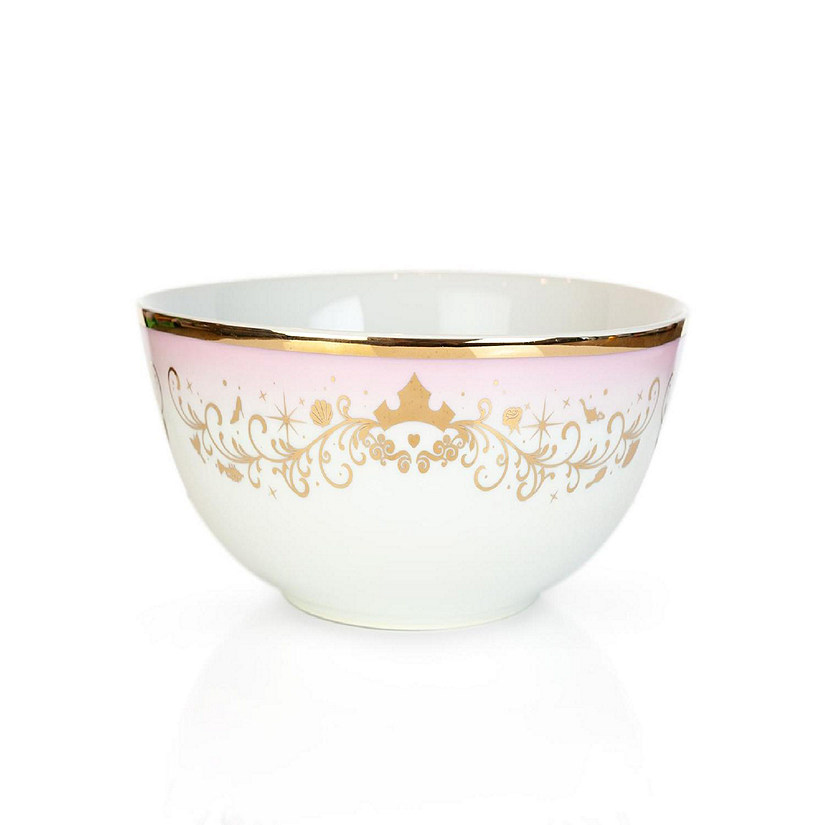 Disney Princess Ceramic Serving Bowl  Elegant Dinner Bowl Measures 10.5 Inches Image