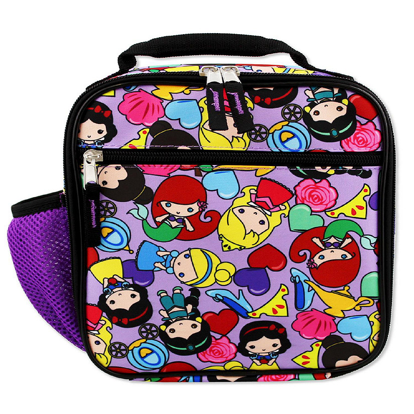 Disney Princess Emoji Girl's Soft Insulated School Lunch Box (One Size, Purple) Image