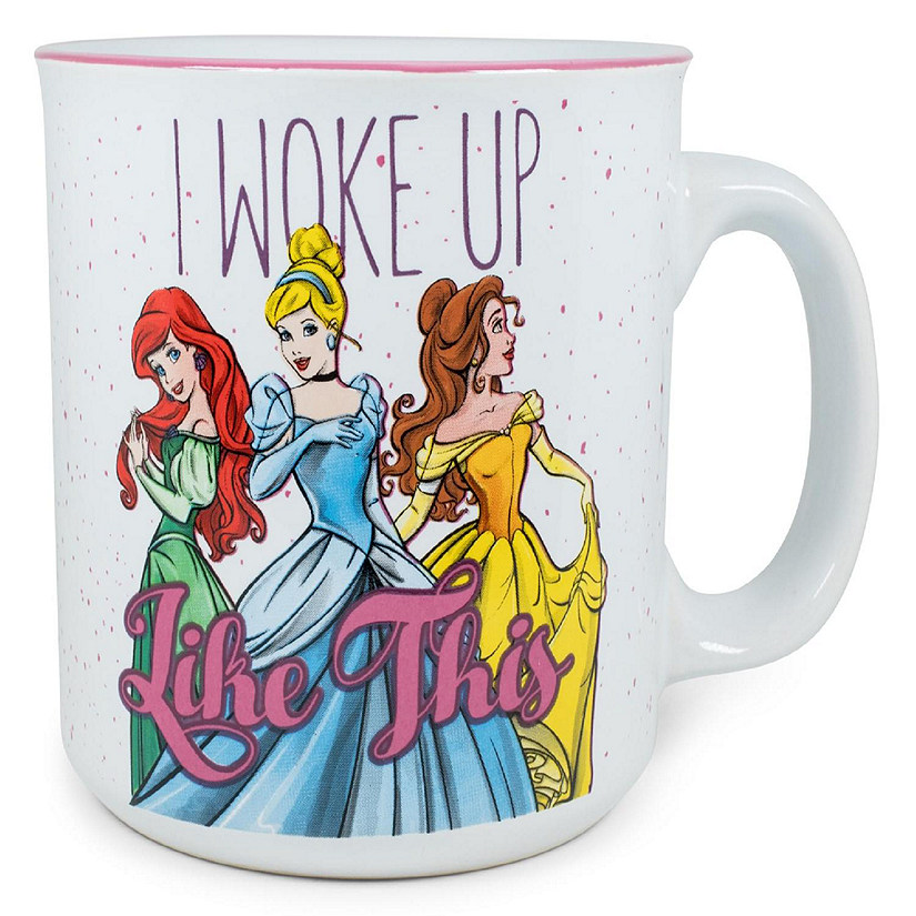 Disney Princess "I Woke Up Like This" Ceramic Camper Mug  Holds 20 Ounces Image