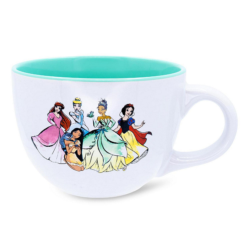 Disney Princess Royal Gathering Ceramic Soup Mug  Holds 24 Ounces Image