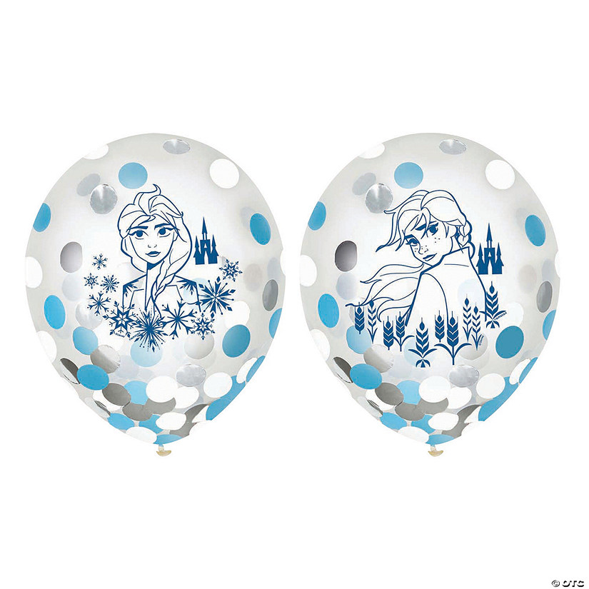 Disney&#8217;s Frozen II Confetti 12" Latex Balloons - 6 Pc. Image