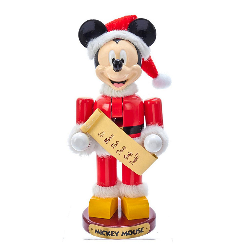 Disney Santa Mickey Mouse Nutcracker 10 Inch DN6191L New Image