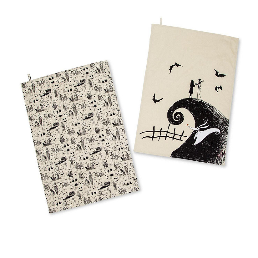 Disney The Nightmare Before Christmas Black and White Kitchen Hand Towel Set Image