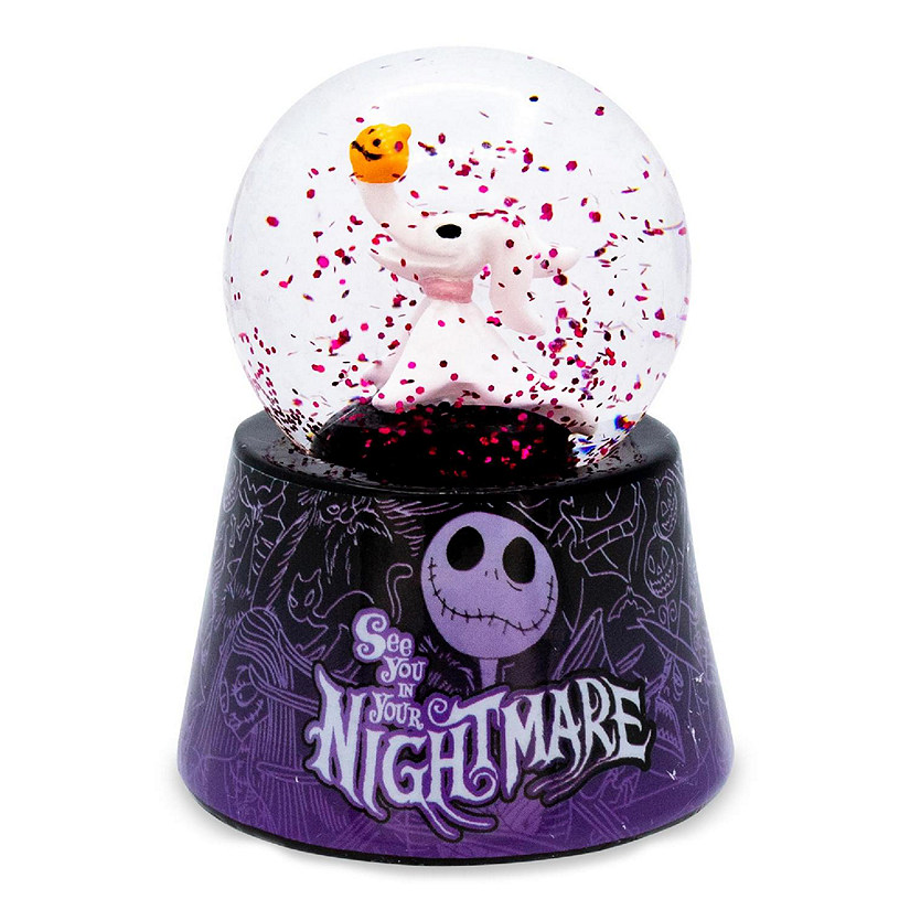 Disney The Nightmare Before Christmas Zero 3-Inch Mini Light-Up Snow Globe Image
