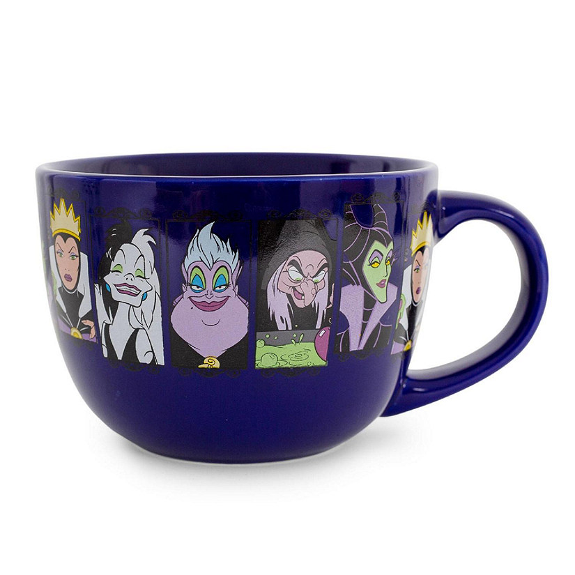 Disney Villains Close-Up Panels Ceramic Soup Mug  24 Ounces Image