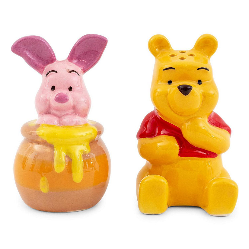 Disney Winnie The Pooh And Piglet Salt and Pepper Shakers  Set of 2 Image