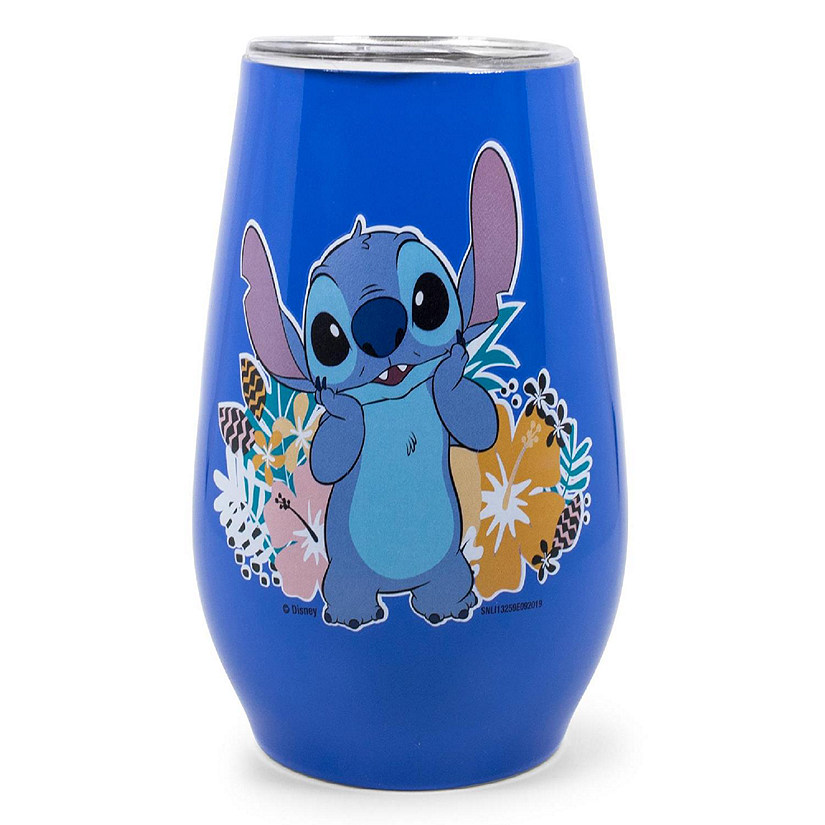 Disney's Lilo & Stitch Stainless Steel Tumbler With Lid  Holds 10 Ounces Image