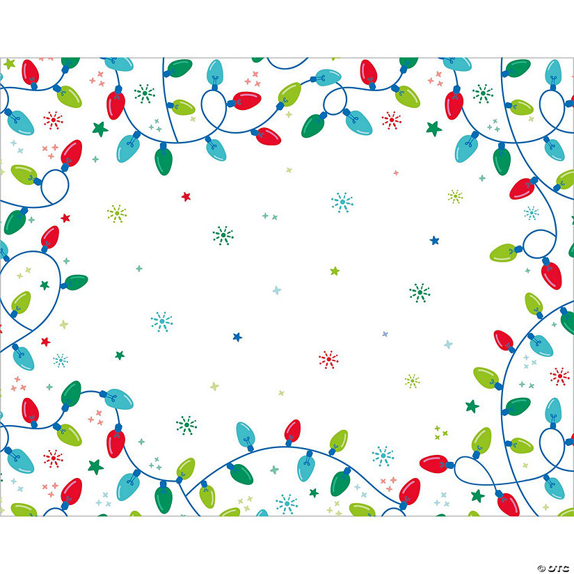 Disposable Christmas Lights Placemats Image