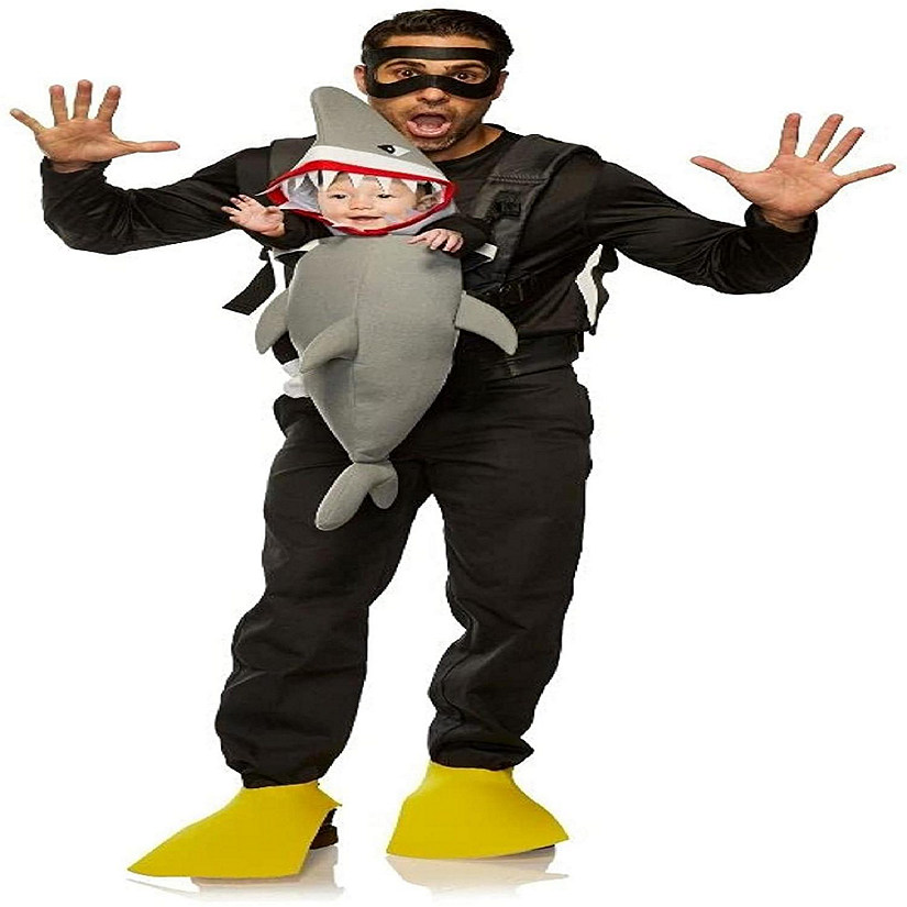 Diver & Shark Adult & Infant Carrier Costume  One Size Image