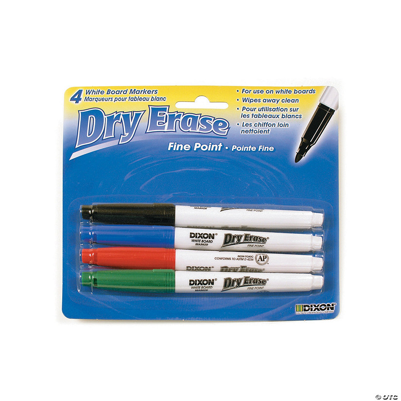 Dixon Fine Tip Dry Erase Marker Set