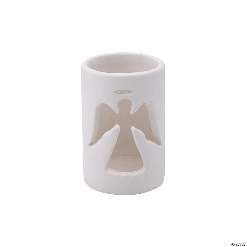 DIY Ceramic Angel Votive Candle Holders - 12 Pc. Image