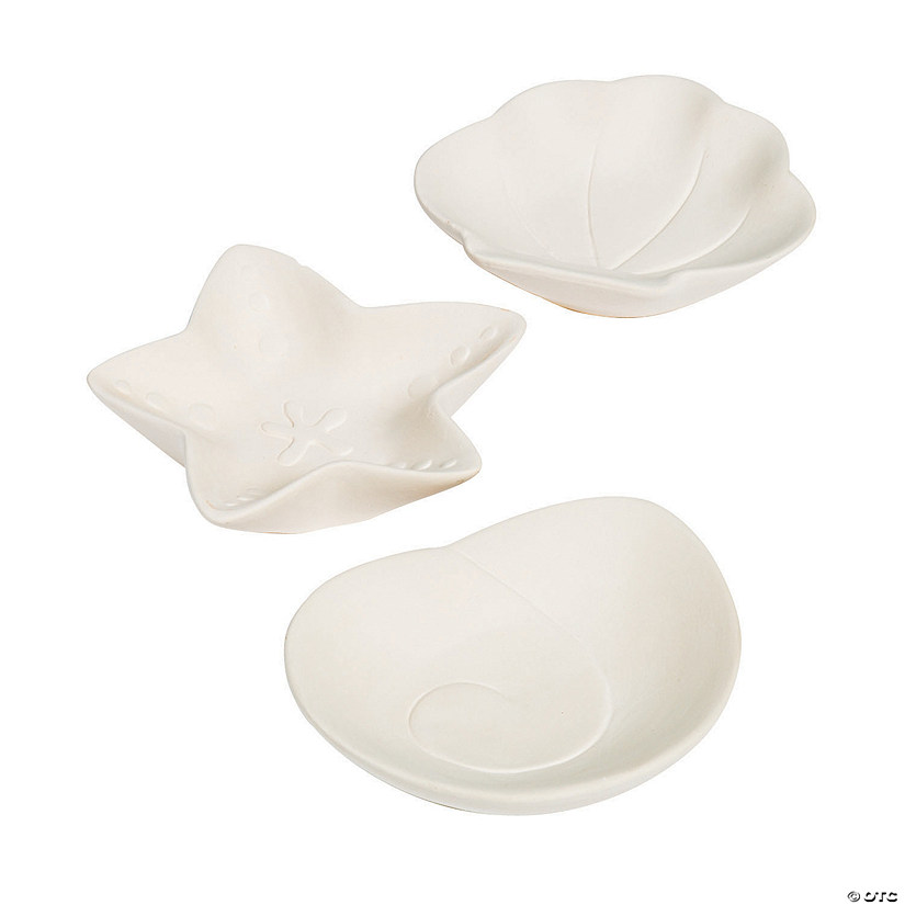 DIY Ceramic Sea Shell Mini Bowls - 12 Pc. Image