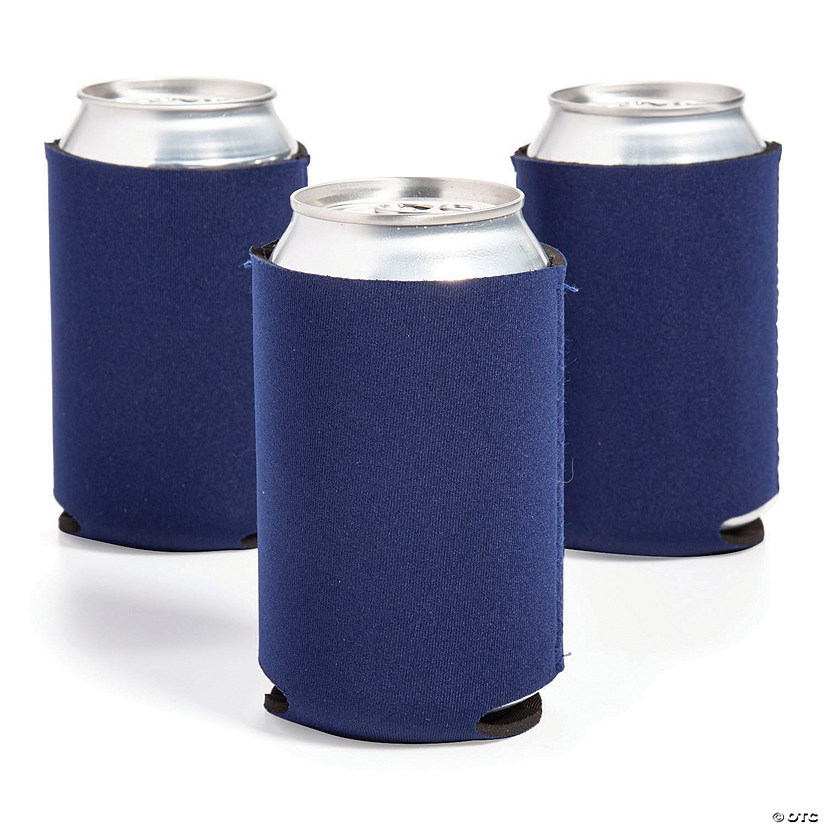 DIY Navy Blue Can Coolers - 12 Pc. Image
