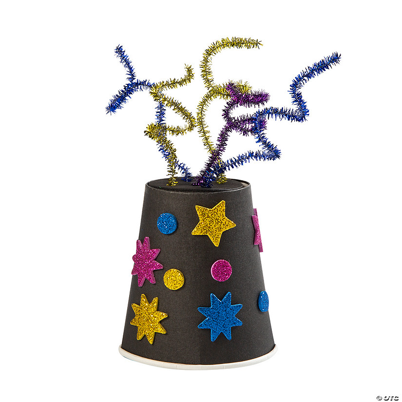 DIY Paper Cup Fireworks Craft Kit - Makes 12 Image
