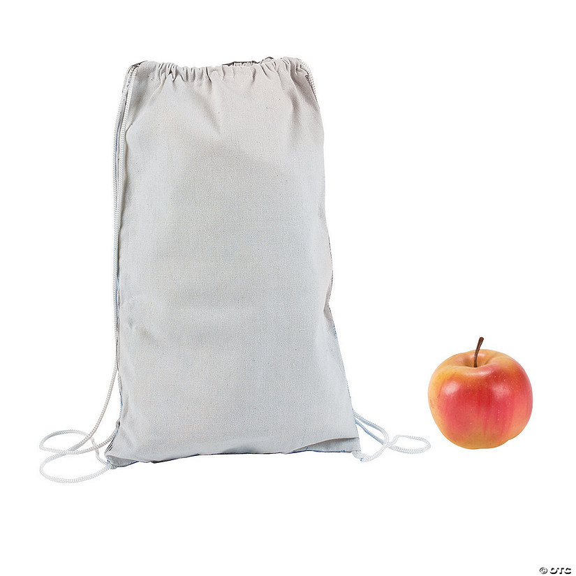 DIY Small White Canvas Drawstring Bags