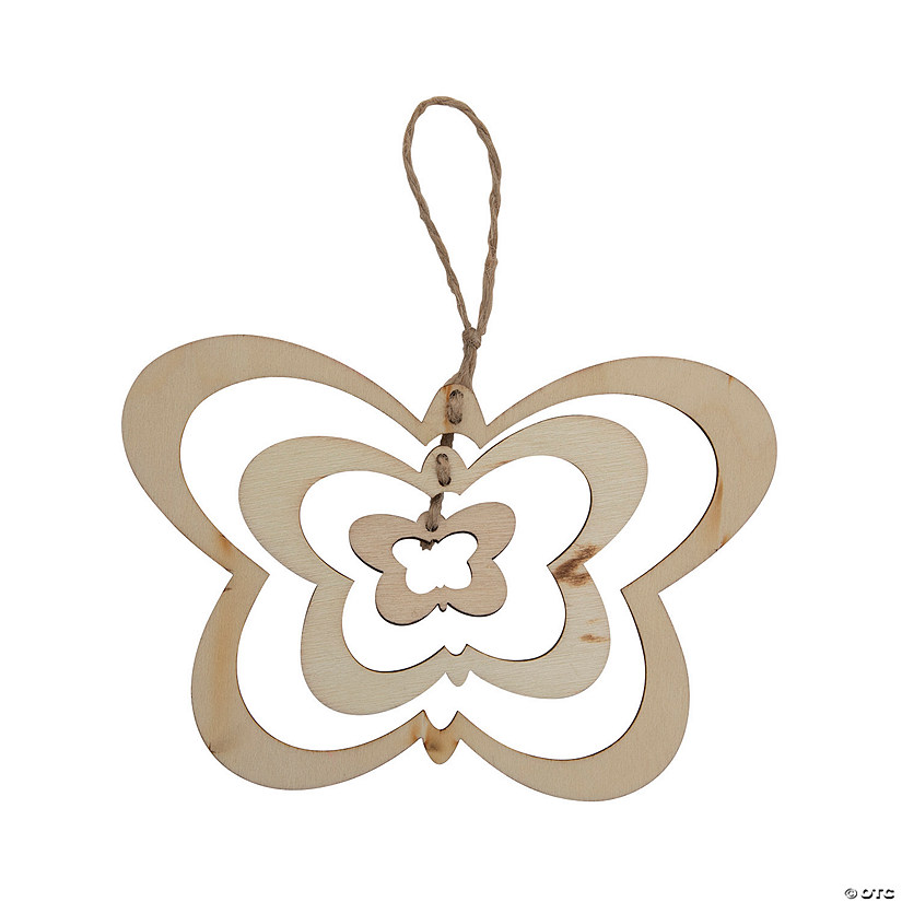 DIY Unfinished Wood Butterfly Mobiles &#8211; 12 Pc. Image