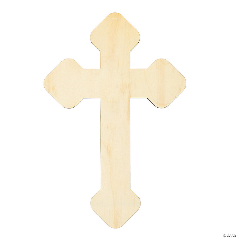 DIY Unfinished Wood Decorative Wood Wall Cross Image