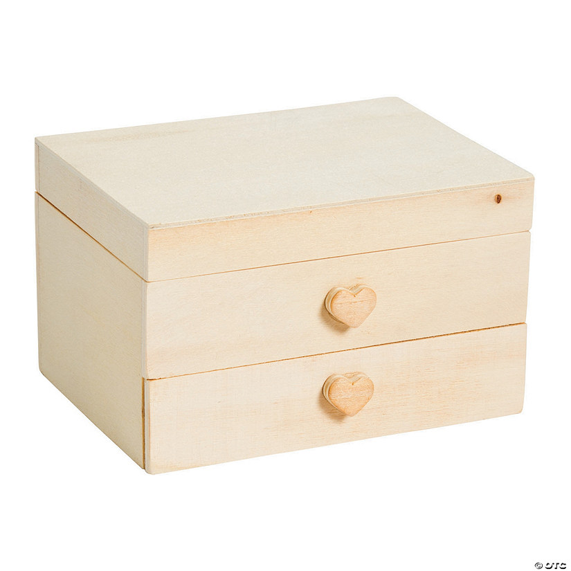 DIY Unfinished Wood Jewelry Boxes - 12 Pc. Image