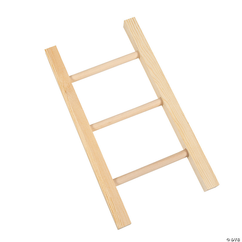 DIY Unfinished Wood Tabletop Ladder Image